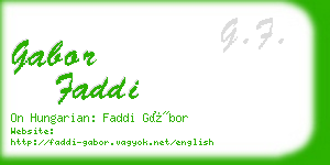 gabor faddi business card